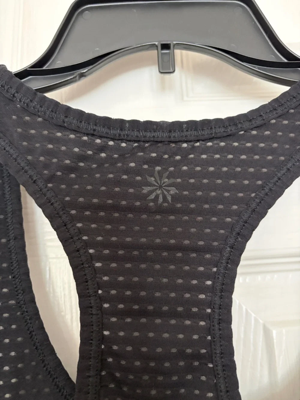 Athleta Black Racerback Mesh Performance Tank - Picture 2 of 4